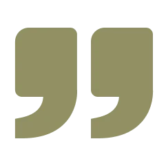 Closing quotation marks on black background.